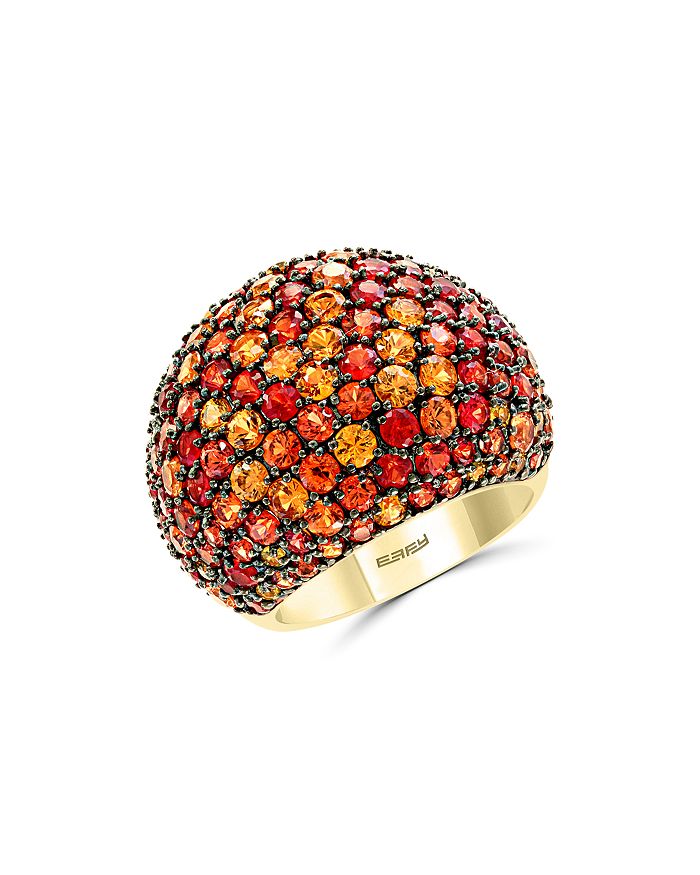 Bloomingdale's Multi-sapphire Statement Ring In 14k Yellow Gold - 100% Exclusive In Multi/gold