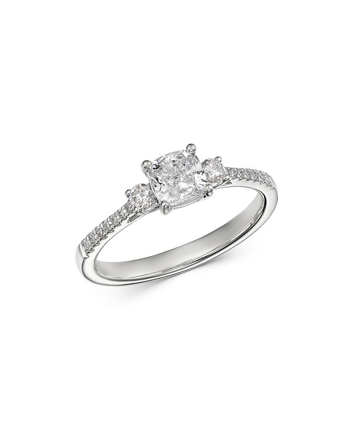 Bloomingdale's Cushion-cut Diamond Engagement Ring In 14k White Gold, 1.0 Ct. T.w. - 100% Exclusive