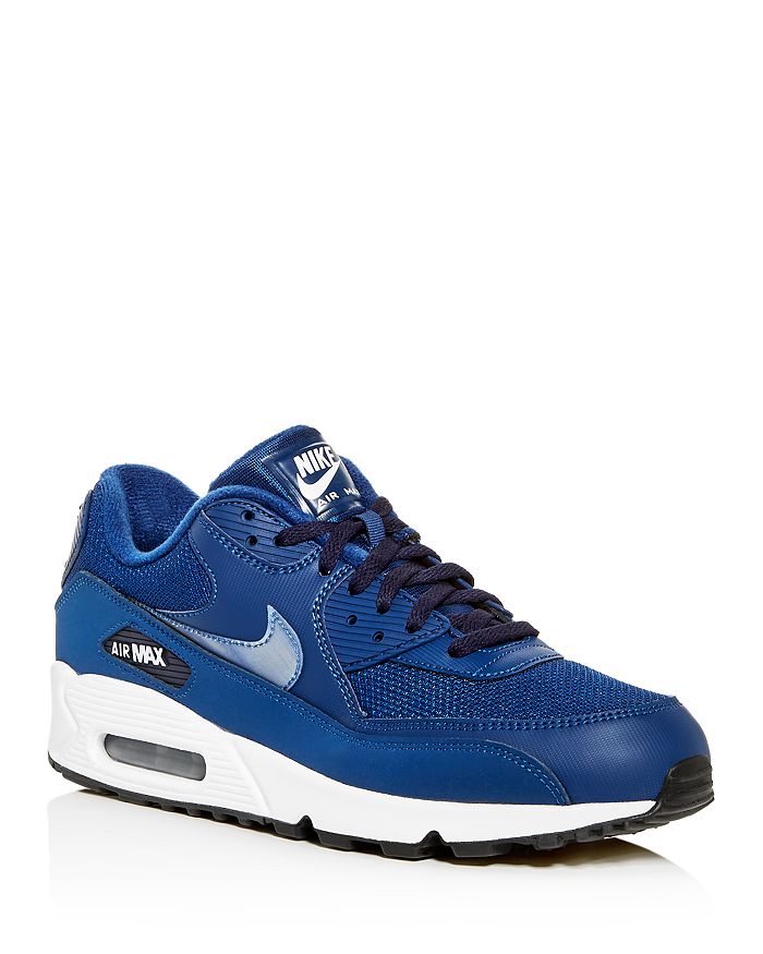 Nike Men's Air Max 90 Essential Low-top Sneakers In Blue/white