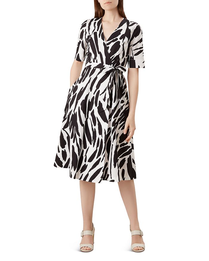 HOBBS LONDON AMARA PRINTED WRAP DRESS 011952391144L00