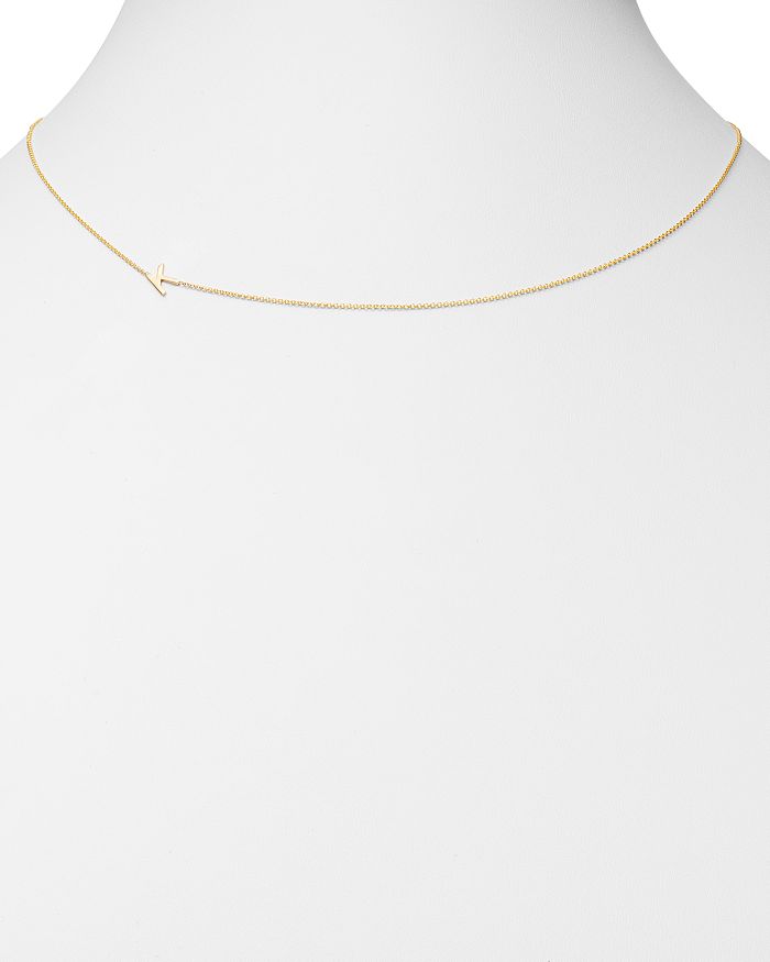Shop Zoe Lev 14k Yellow Gold Asymmetrical Initial Pendant Necklace, 18l In K/gold