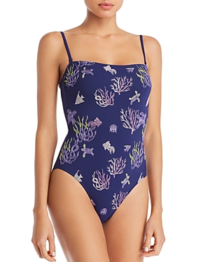 VILEBREQUIN CORAL & TURTLE FACETTE ONE PIECE SWIMSUIT,FTEH9C12