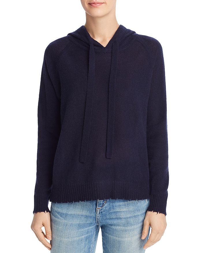 Minnie Rose Distressed Cashmere Hoodie Bloomingdale s