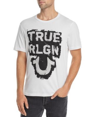 True Religion Logo Graphic Tee In White 