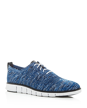 Cole Haan Men's Zerogrand Stitchlite Knit Oxfords In Navy/white
