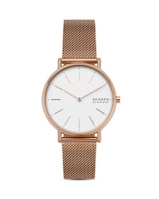 Signatur Rose Gold-Tone Mesh Bracelet Watch, 38mm