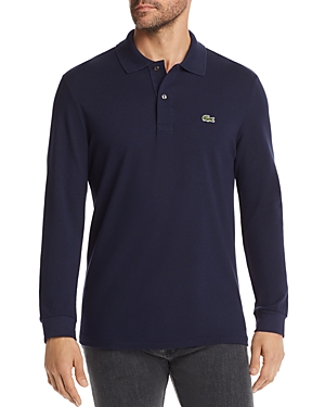 Lacoste Long Sleeve Polo Shirt In Navy