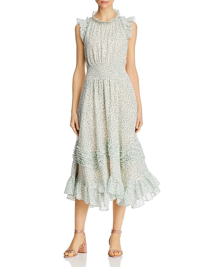 Rebecca taylor ikat outlet leaf print dress