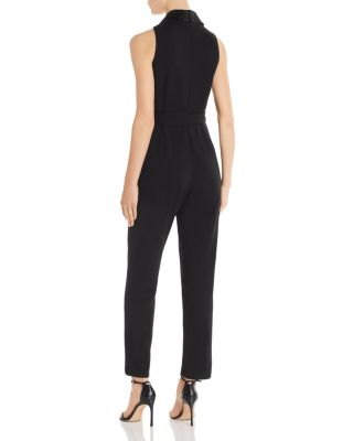 black sleeveless pantsuit