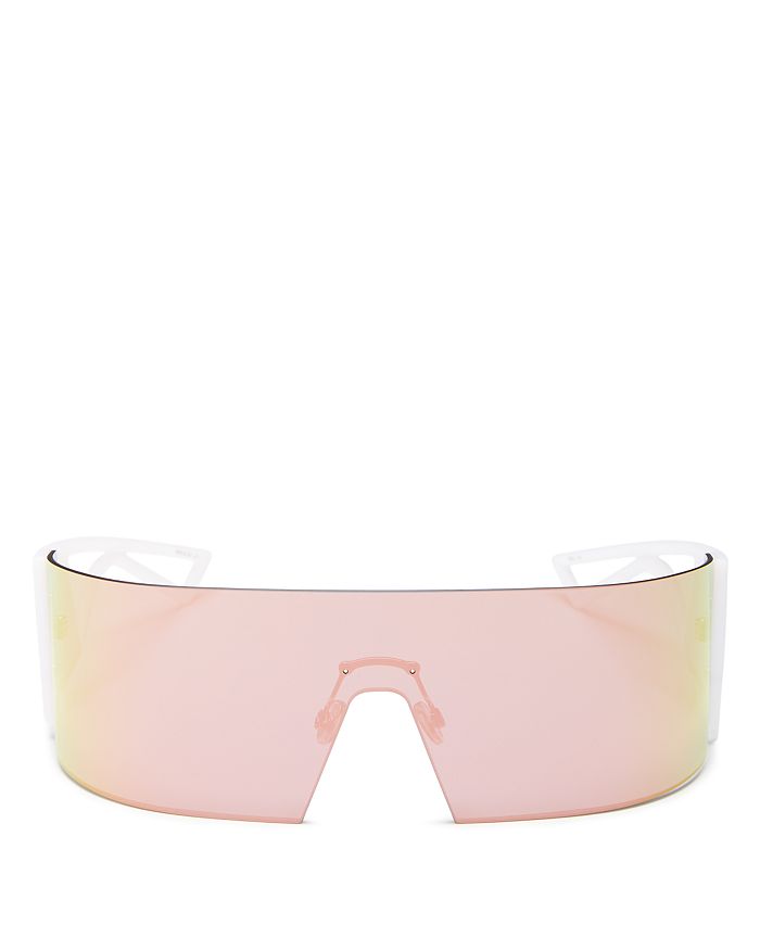 Dior S 99mm Shield Sunglasses In Pink/ Grey Blue