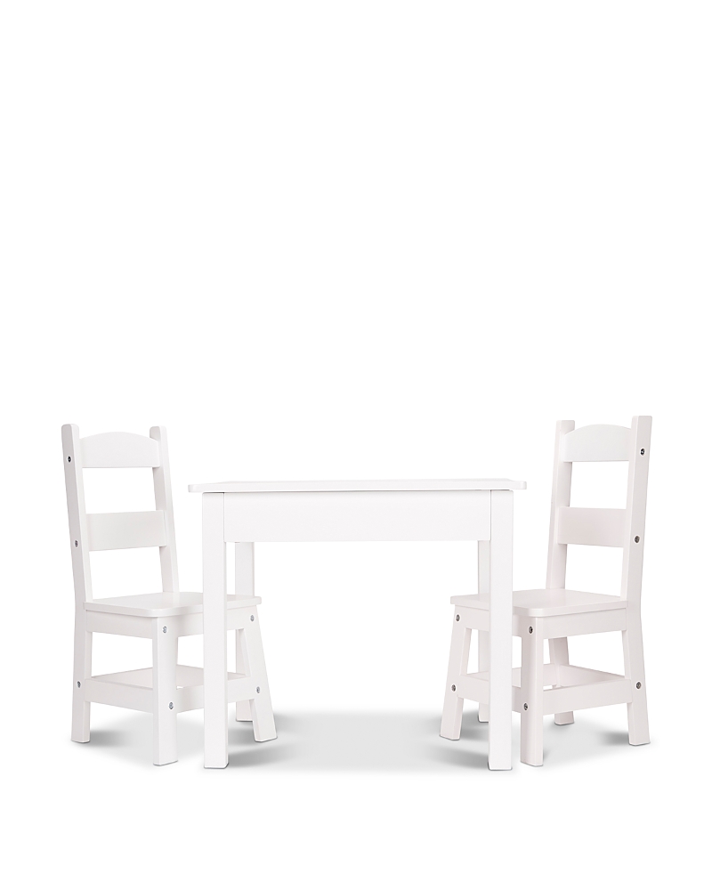 Melissa & Doug 3-piece Wood Table & Chairs Set - Ages 3+