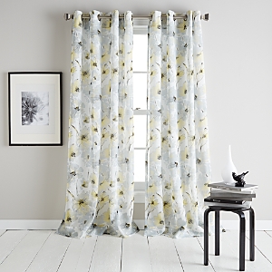 Dkny Modern Bloom Semi-Sheer Grommet Curtain Panel, 50 x 84