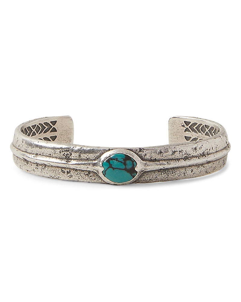 John Varvatos Collection Sterling Silver Artisan Metals Turquoise Cuff Bracelet