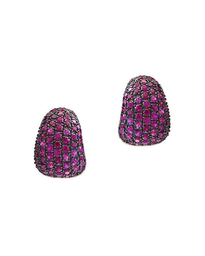 Bloomingdale's Ruby Statement Earrings In 14k Rose Gold - 100% Exclusive In Red/rose Gold