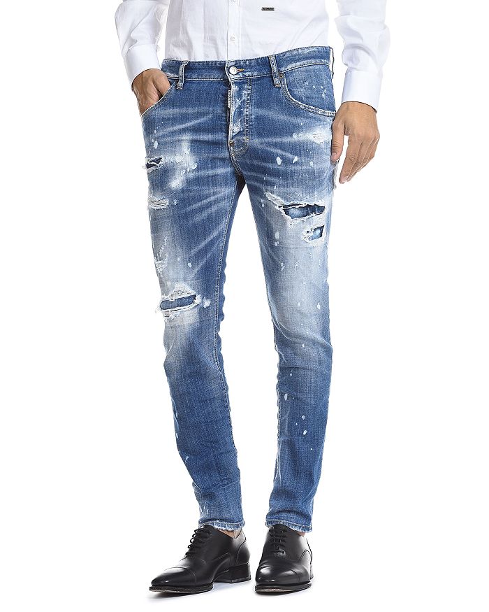DSQUARED2 Skater Skinny Fit Jean in Blue,S74LB0603S30342