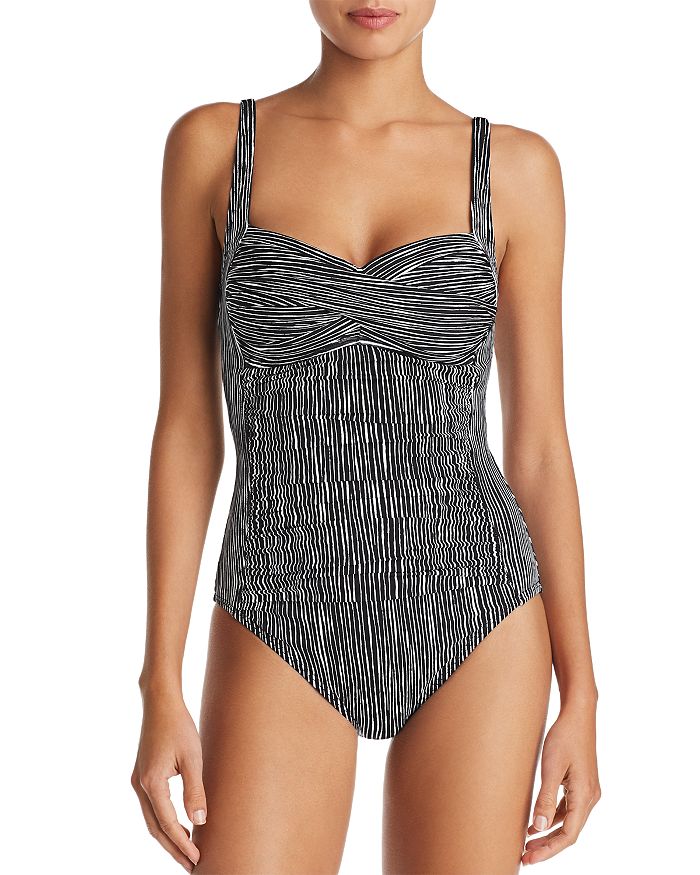 La Blanca Shirr and Now Sweetheart Swim Dress Swimsuit