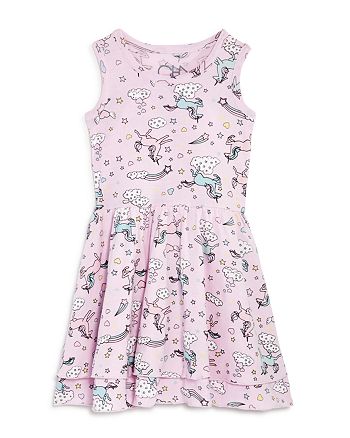 CHASER Girls' Unicorn Fit-and-Flare Dress - Little Kid | Bloomingdale's