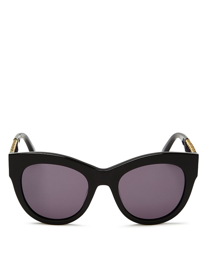 Stella Mccartney Women S Faux Leather Trim Cat Eye Sunglasses