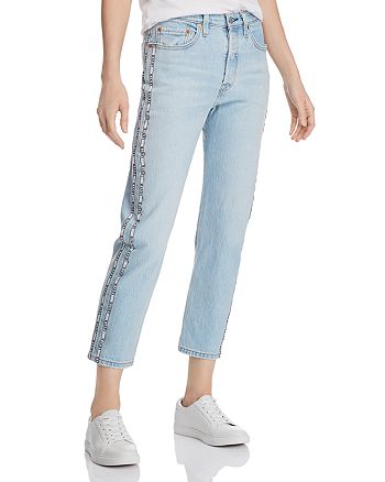 Toneelschrijver poll Pakket Levi's 501 Crop Straight-Leg Jeans in Dibs with Tape | Bloomingdale's