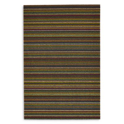 Chilewich Skinny Stripe Shag Big Mat - 36x 60 - Blue