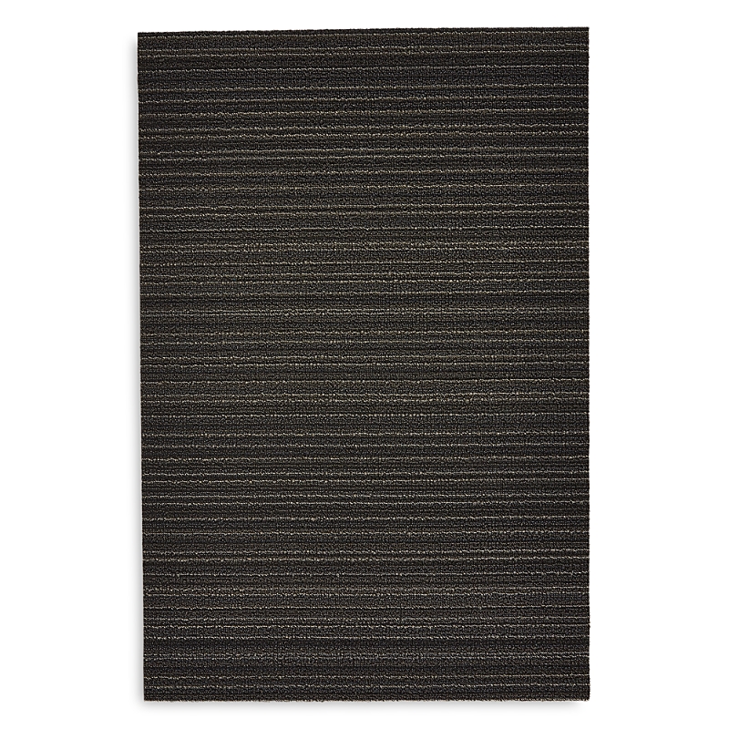 Chilewich Skinny Stripe Shag Big Mat, 36 X 60 In Steel