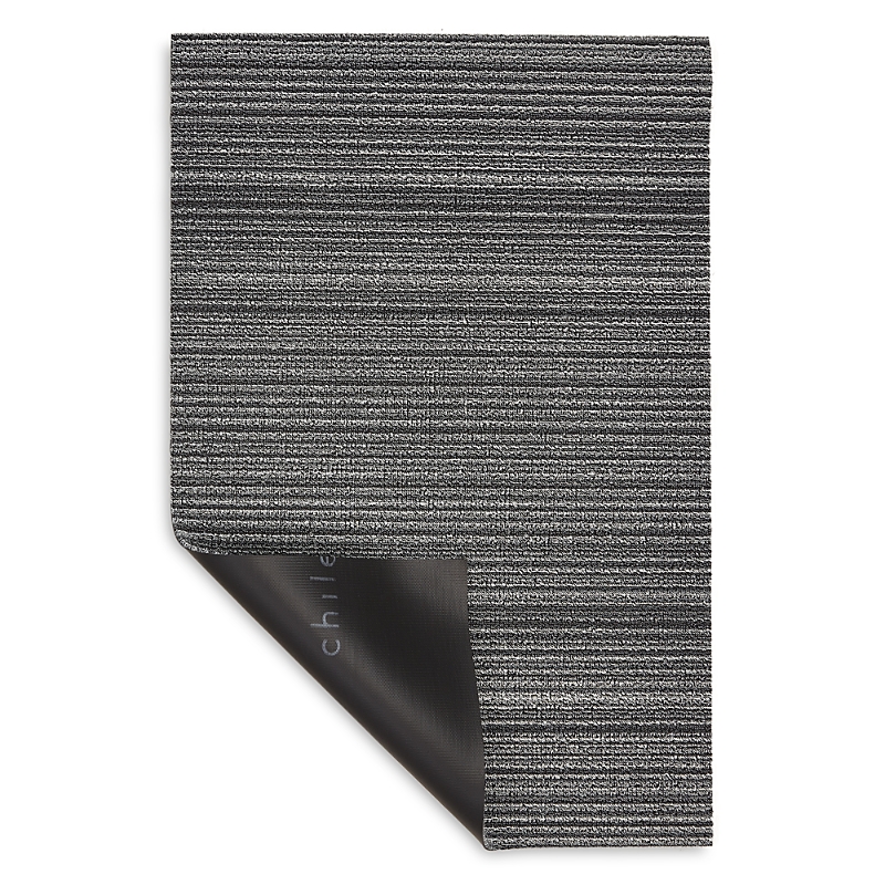 Chilewich Skinny Stripe Shag Utility Mat, 24 X 36 In Gray