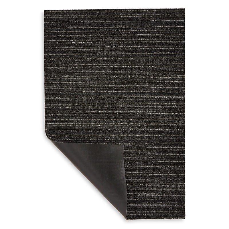 Chilewich Skinny Stripe Shag Big Mat, 36 X 60 In Black
