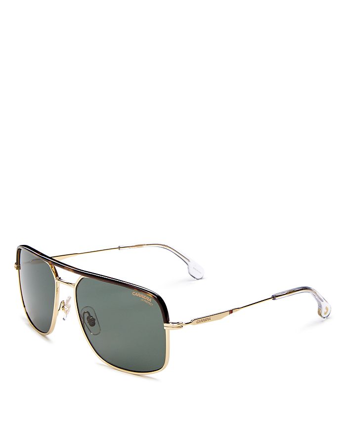 Carrera Mens 152s Brow Bar Aviator Sunglasses 60mm In Gold Green 6700