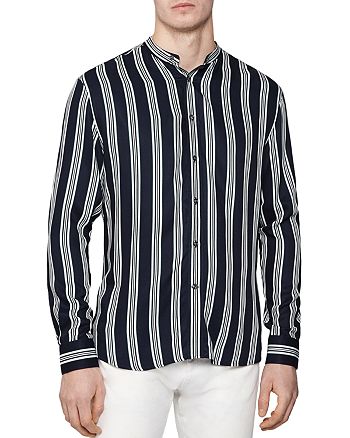 REISS Vangundy Striped Slim Fit Button-Down Shirt | Bloomingdale's