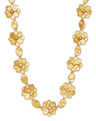 18K Yellow Gold Petali Diamond Collar Necklace, 17.5"