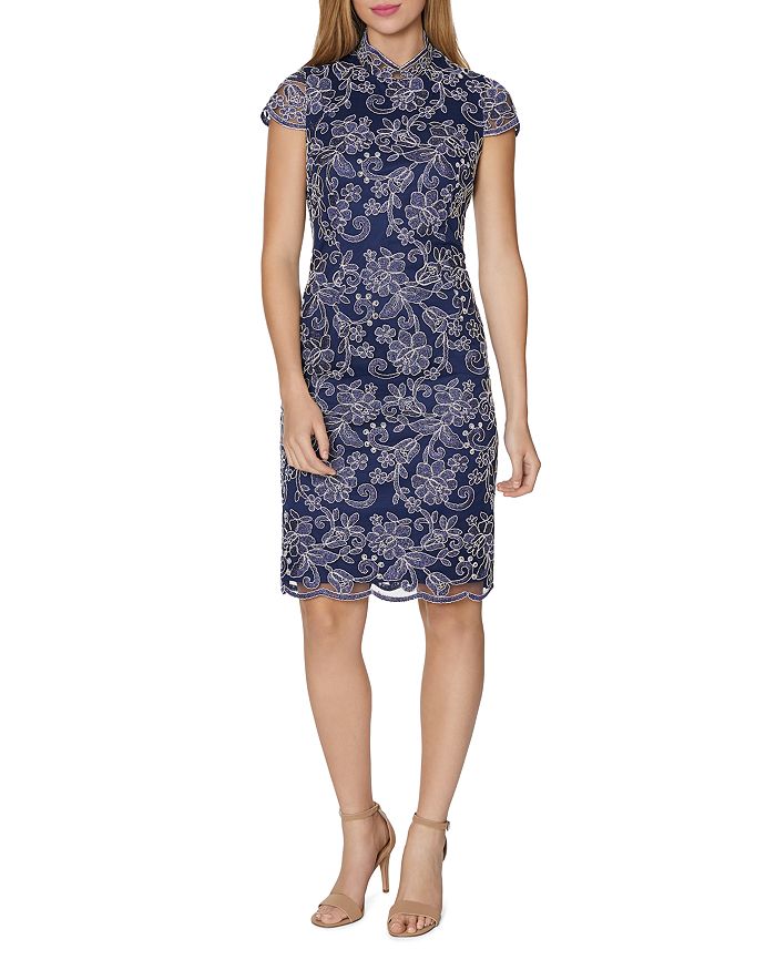 Laundry By Shelli Segal Lace Sheath Dress In Navy | ModeSens