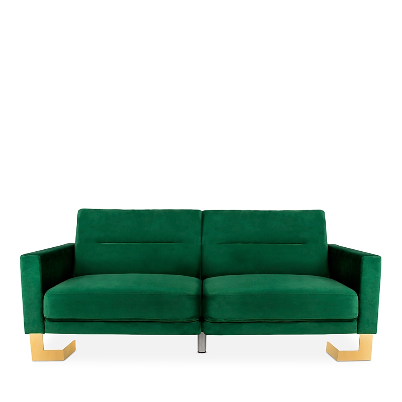 Safavieh Tribeca Foldable Sofa Bed In Emerald Green/brass