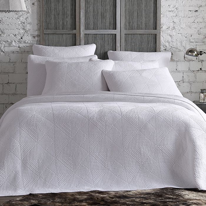 American Home Fashion Estate Origami 3-piece Quilt Set, Full/queen In White