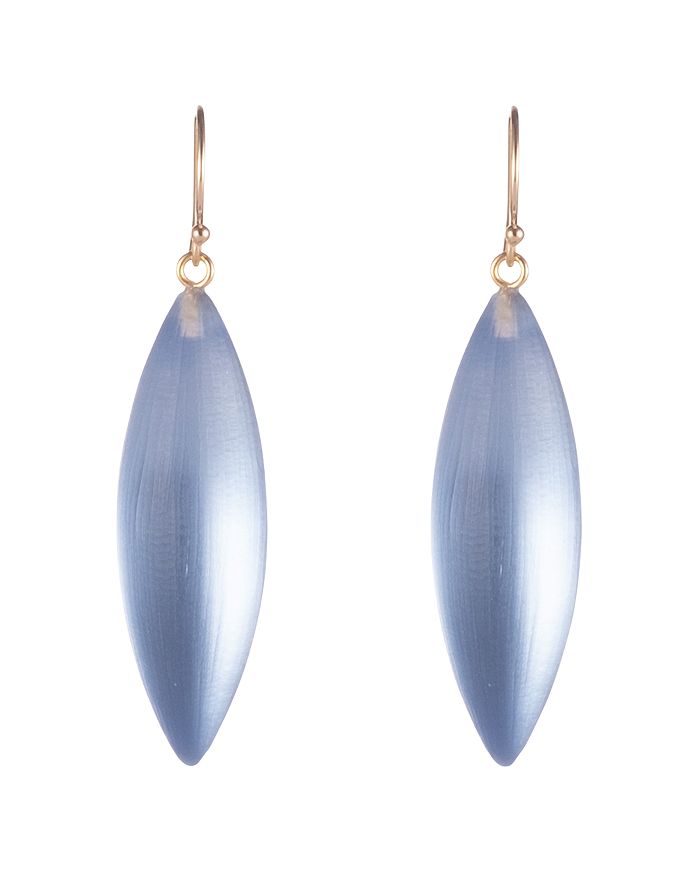 Alexis Bittar Textured Lucite Drop Earrings In Blue/gold