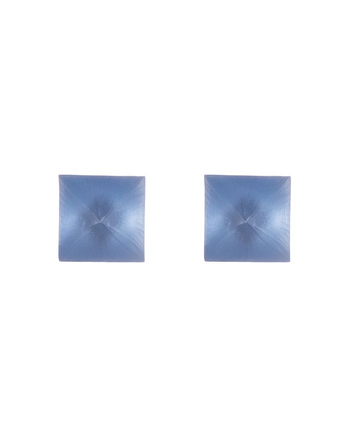 Alexis Bittar Pyramid Post Earrings In Horizon Blue