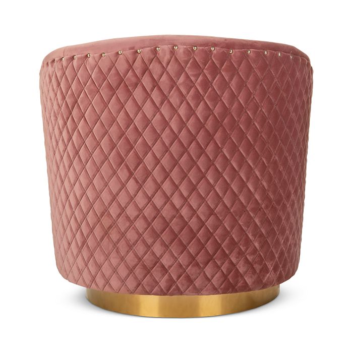 Safavieh Couture Clara Quilted Swivel Tub Chair In Emerald