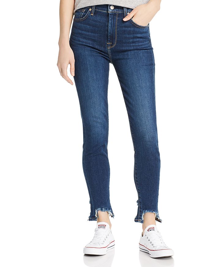 7 for all mankind step hem ankle skinny jeans online
