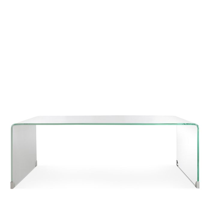 Safavieh Couture Crysta Ombre Glass Coffee Table In Clear/white
