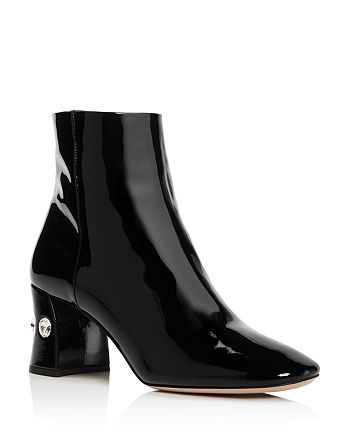 Miu Miu Women's Rocchetto Patent Leather Booties | Bloomingdale's