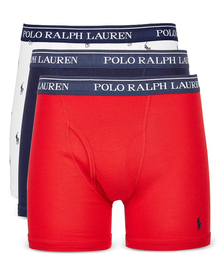 Polo Ralph Lauren Boxer Briefs, Pack Of 3 In Red/white/blue