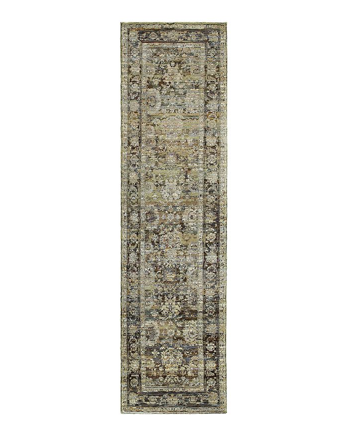 Oriental Weavers Andorra 7125c Runner Rug, 2'6 X 12' In Green/brown