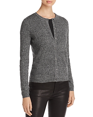 C By Bloomingdale's Crewneck Cashmere Cardigan - 100% Exclusive In Black White Twist