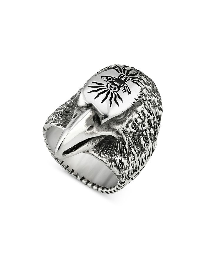 Gucci Sterling Silver Anger Forest Eagle Head Ring Bloomingdale s