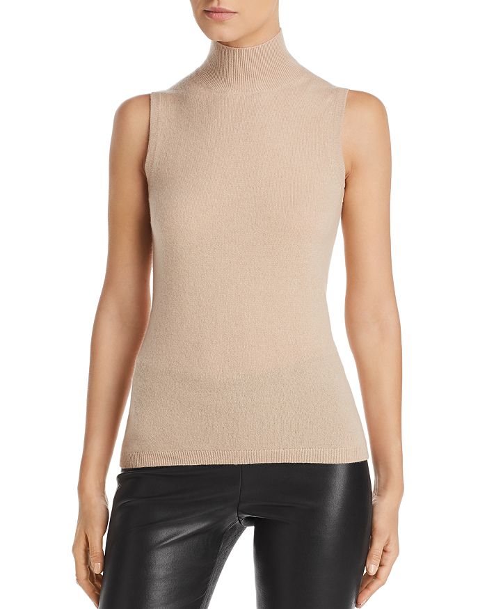 C By Bloomingdale's Sleeveless Cashmere Sweater - 100% Exclusive In Honey