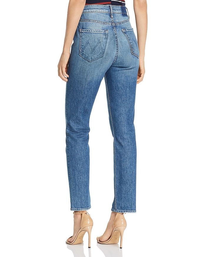 Mother The Dazzler Cotton Denim Straight Jeans In Blue | ModeSens