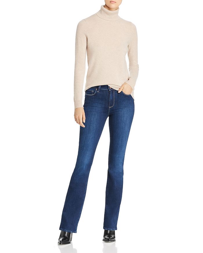 Shop C By Bloomingdale's Cashmere Turtleneck Sweater - 100% Exclusive In Heather Oatmeal