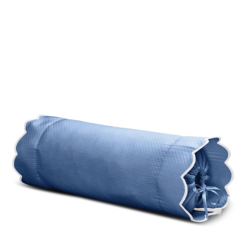Matouk Diamond Pique Neck Roll In Hazy Blue
