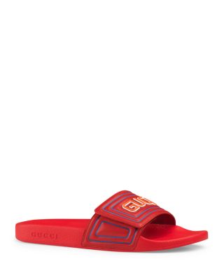 demi logo tape slide sandal
