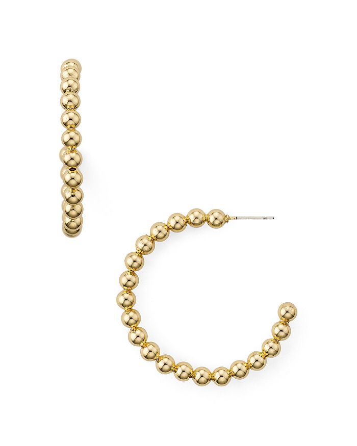 Aqua Ball Hoop Earrings - 100% Exclusive In Gold