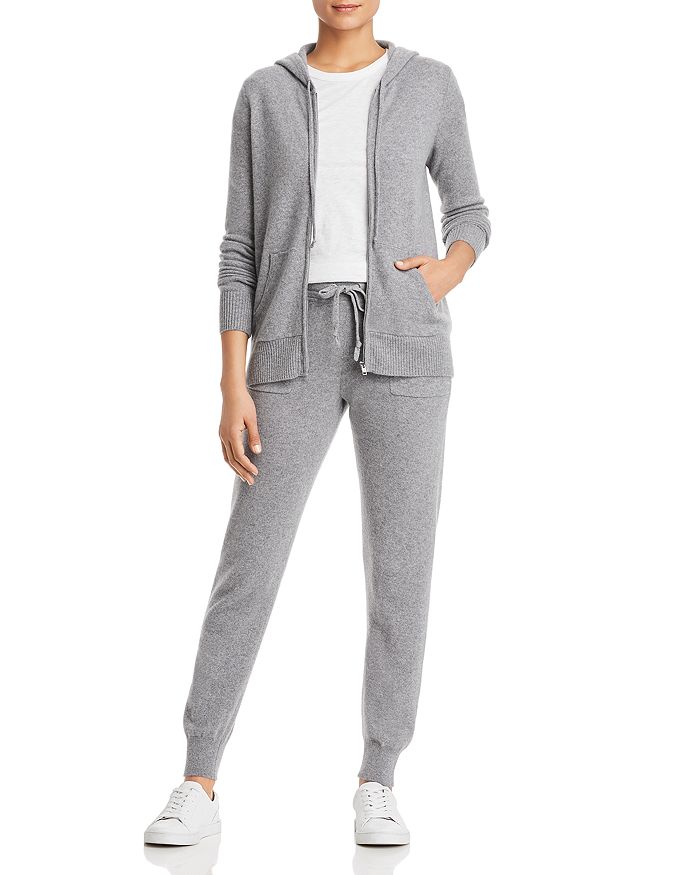 Shop C By Bloomingdale's Cashmere Jogger Pants - 100% Exclusive In Medium Gray